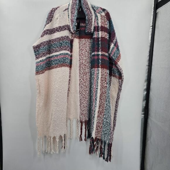 Torrid Sweater Plaid Wrap New Cozy Warm - Picture 3 of 8